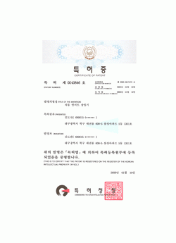 자동 인서트 삽입기 특허증